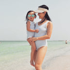 Ribbed Swimsuit Woman - Zen Blue