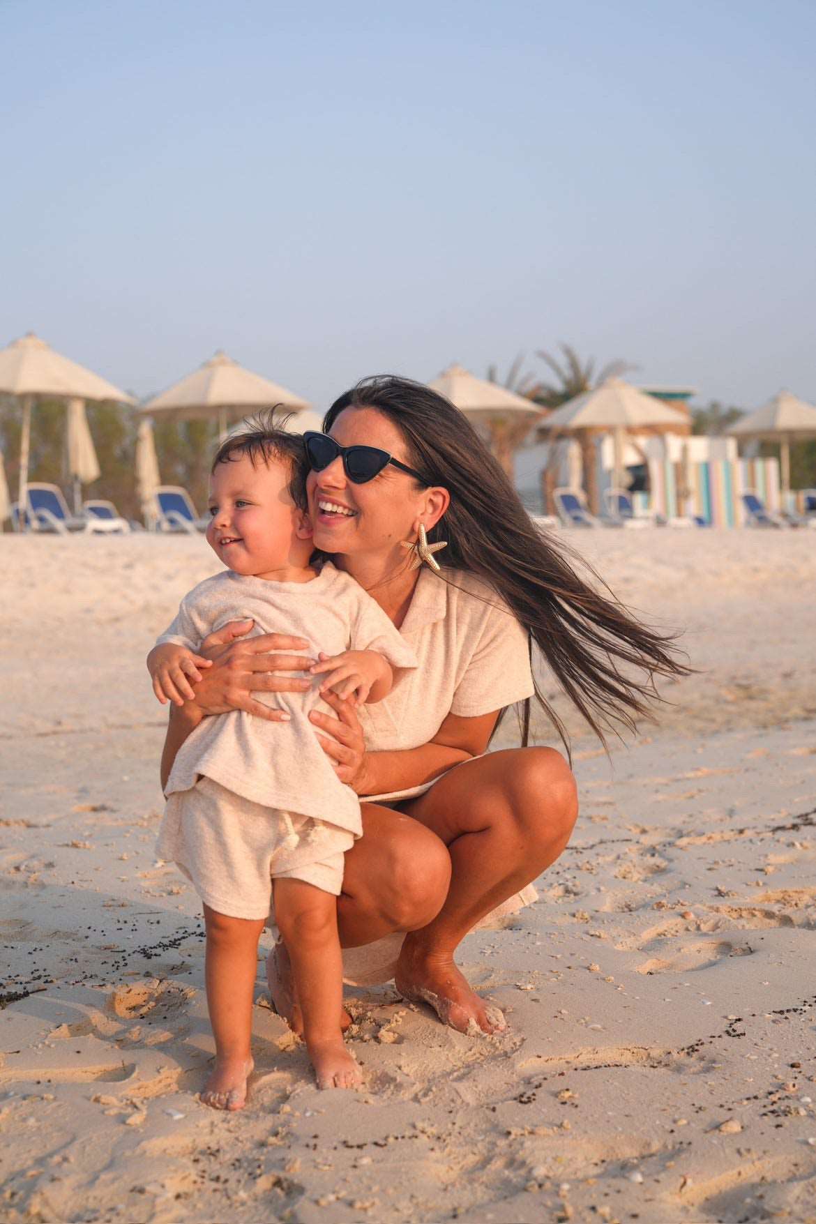 Terry Towelling Dress Woman - Oatmeal