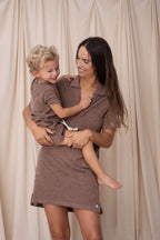 Terry Towelling Dress Woman - Taupe