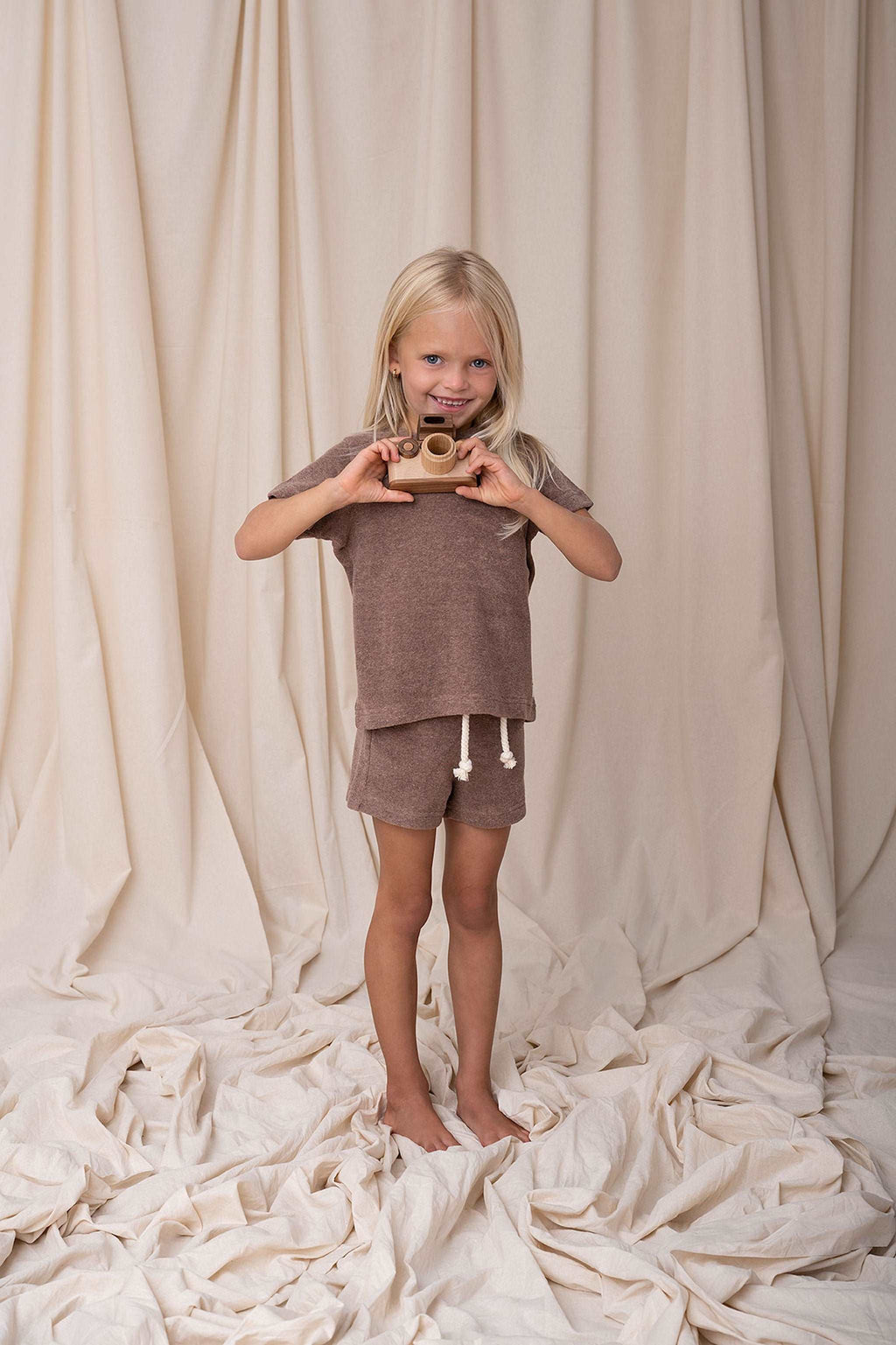 Terry Towelling Set - Taupe