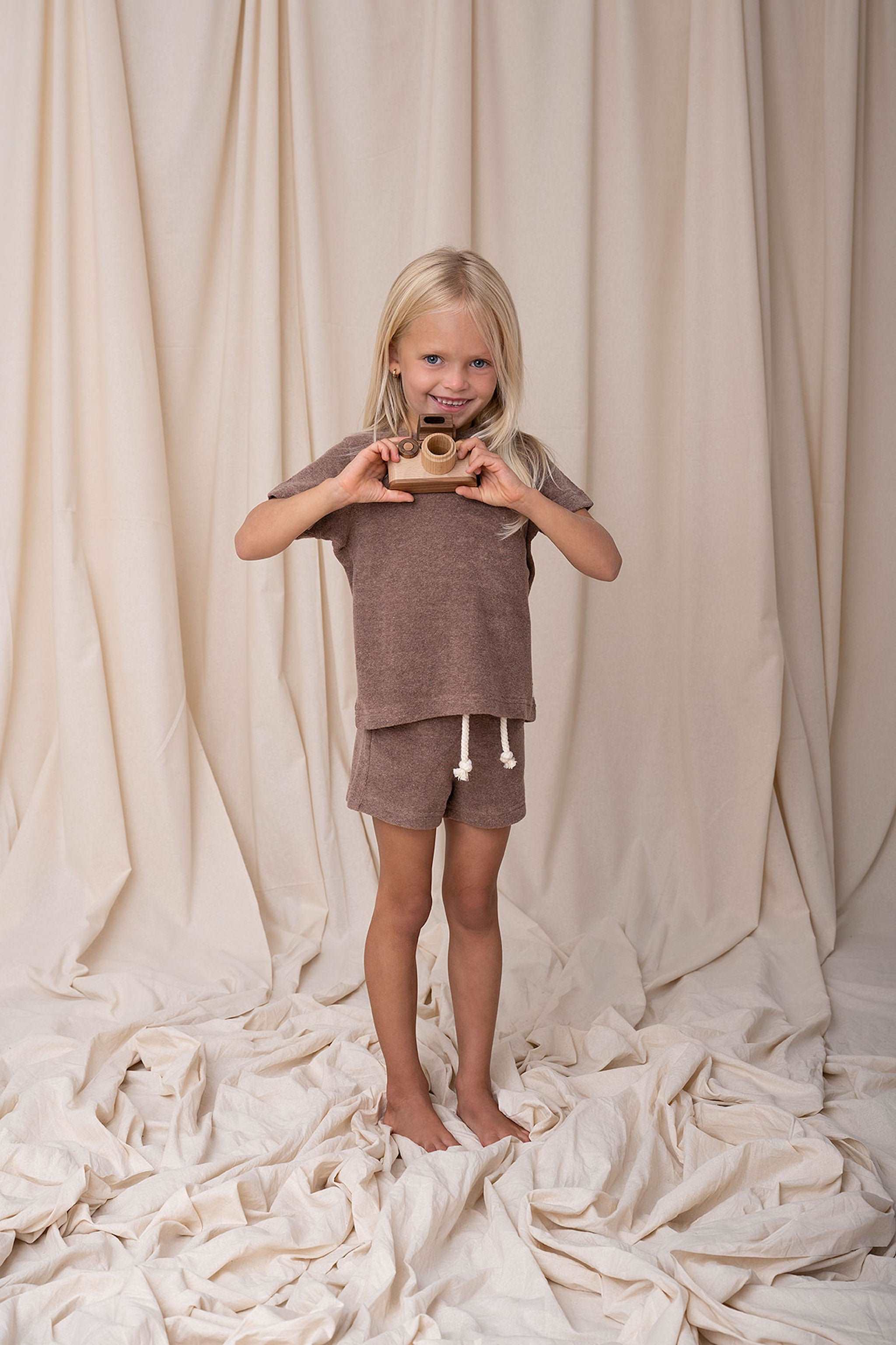 Terry Towelling Set - Taupe