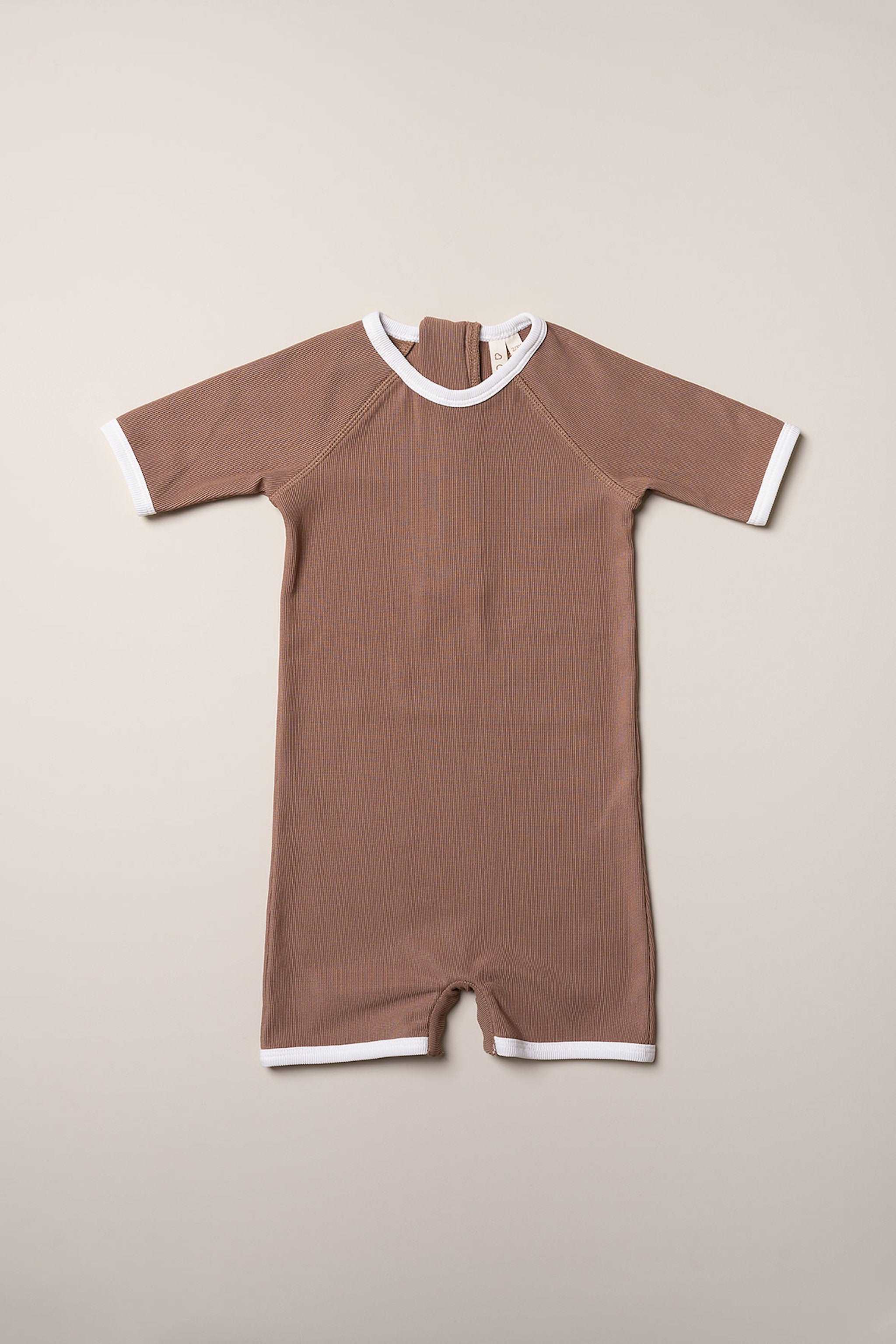 Signature Onesie Swimsuit - Cocoa Creme