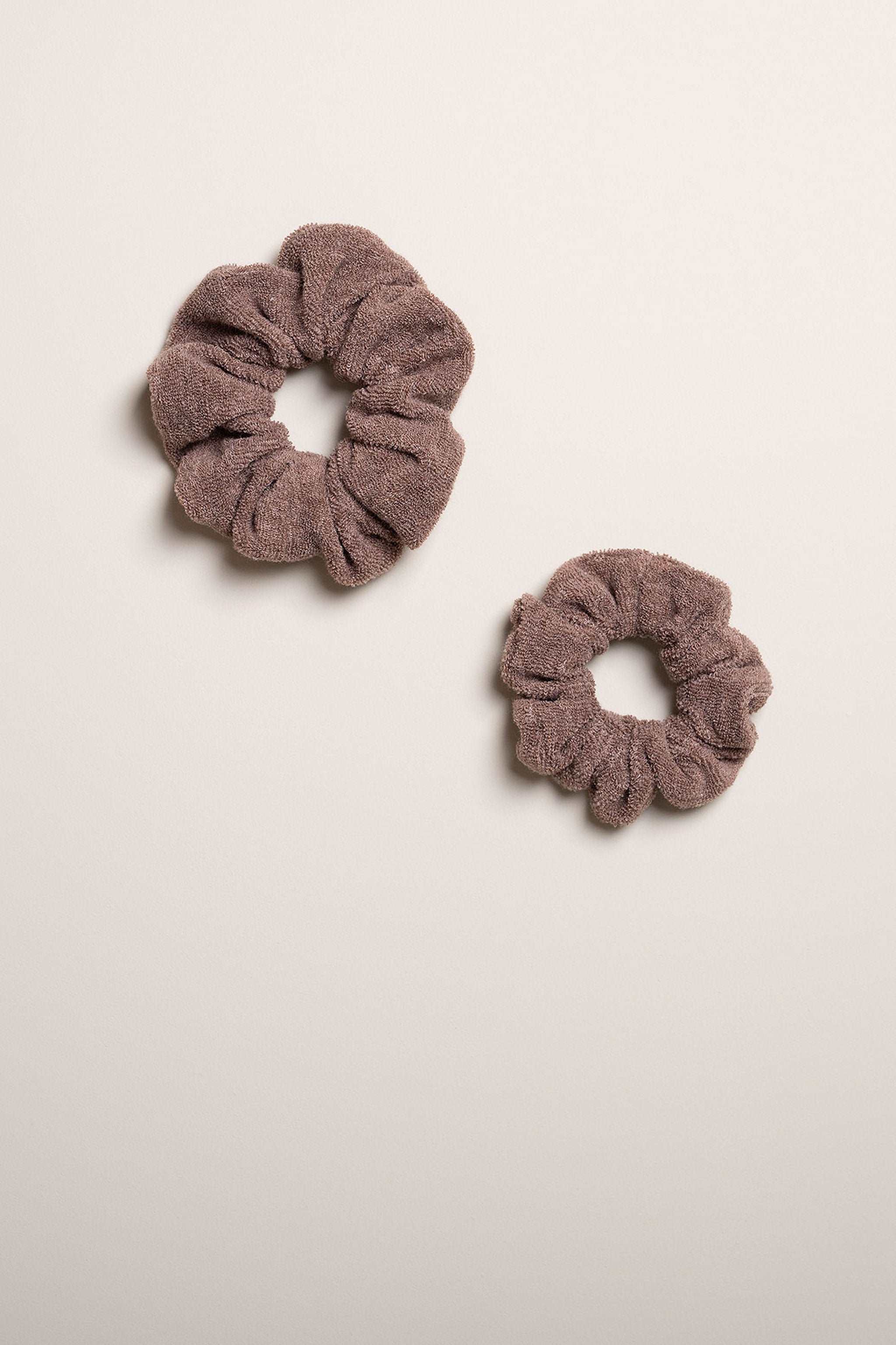Terry Towelling Scrunchie Taupe - Large