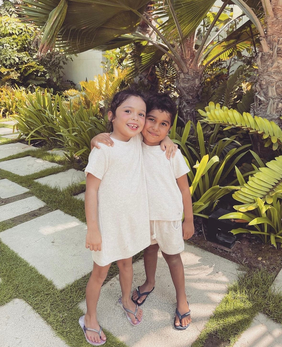 Terry Towelling Set Kids - Oatmeal