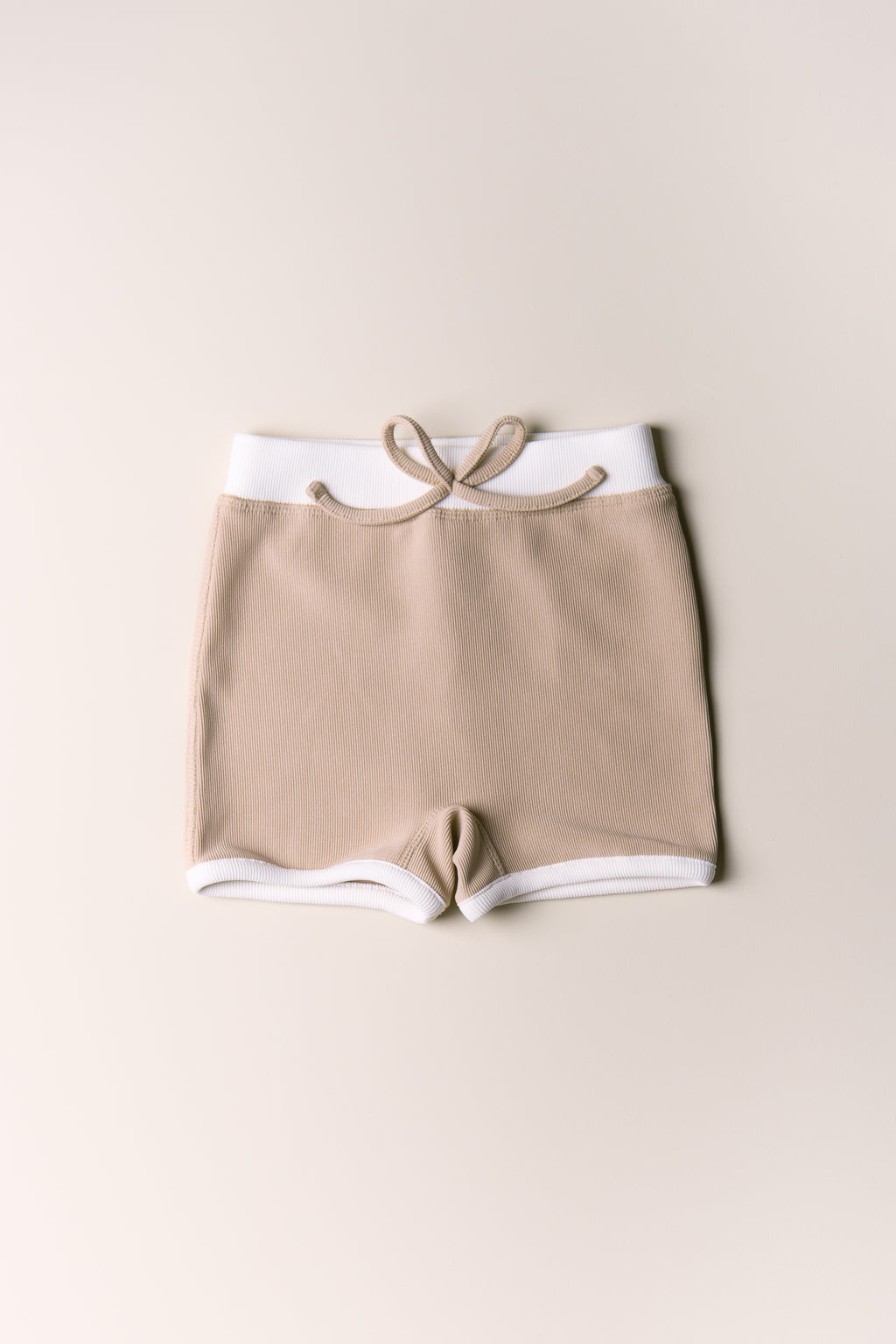 Ribbed Swim Shorts Boys- Sand
