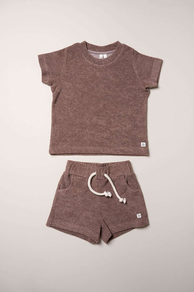 Terry Towelling Set - Taupe