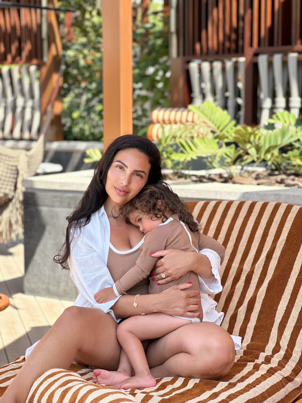 Ribbed Swimsuit Woman - Cocoa Creme