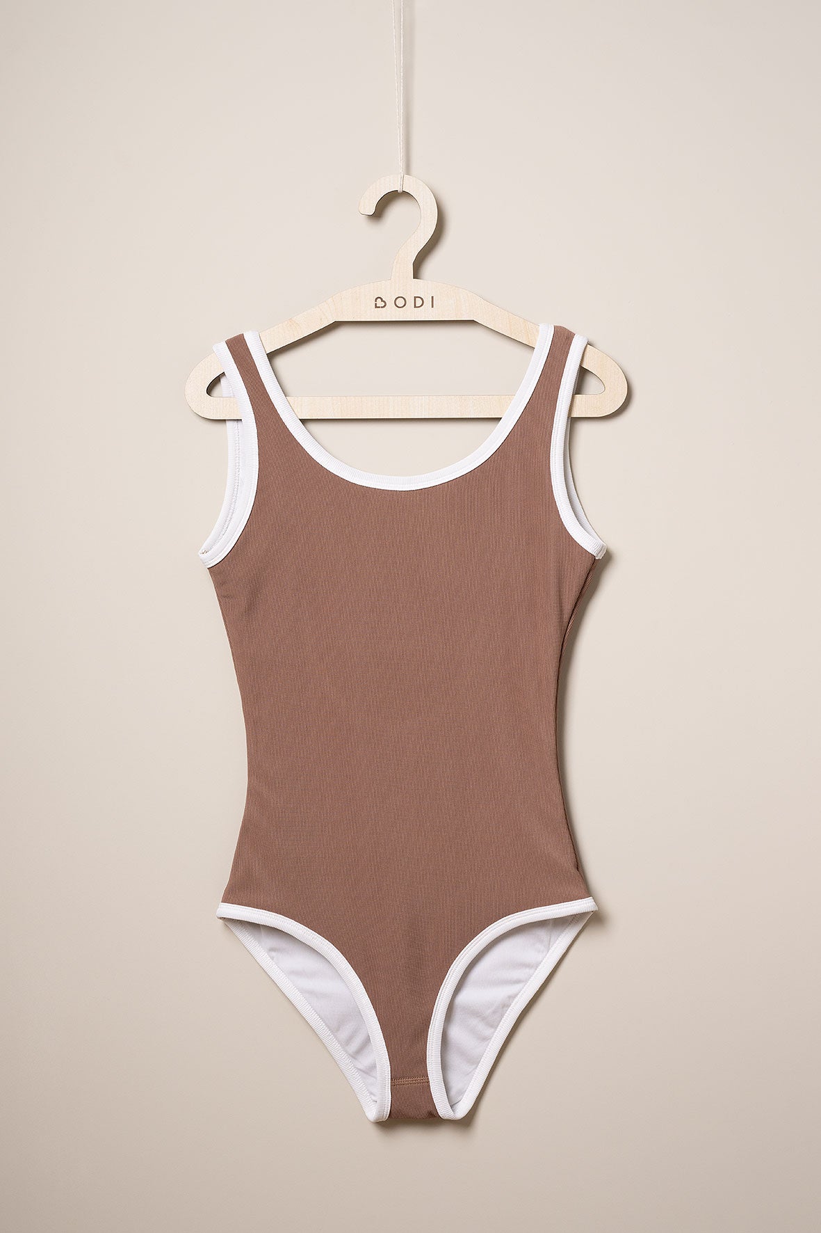 Ribbed Swimsuit Woman - Cocoa Creme